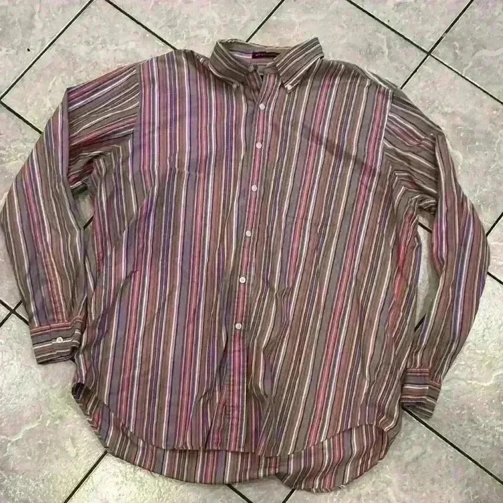 Austin Reed Striped Button Down Shirt Size XL